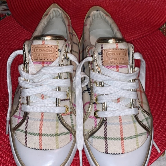 COACH Barrett TAT/MET sneakers size: 6B, NEW! These beauties are perfect! - Picture 5 of 10
